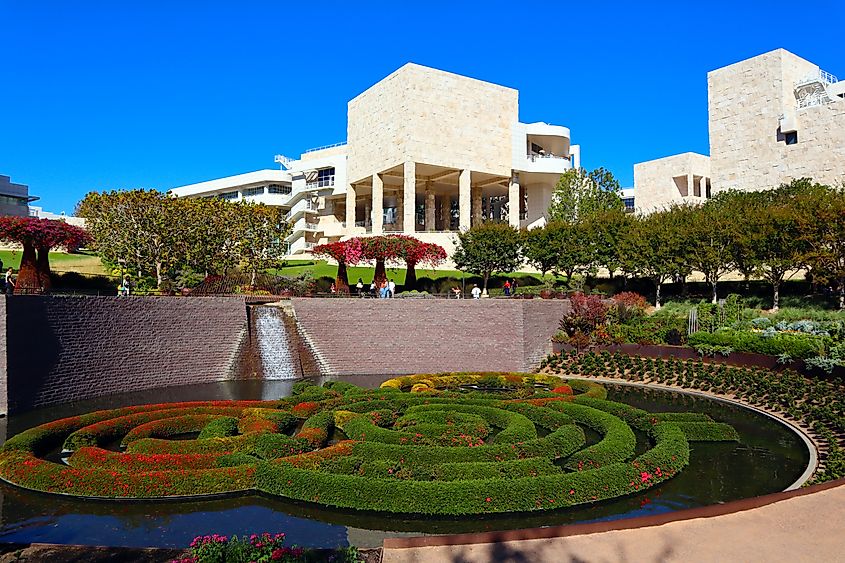 View of The Getty Center Museum in Los Angeles, California