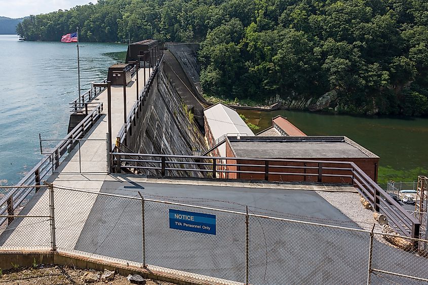 Tva Ocoee Hydro Plant at Ocoee Dam No. 1 in Polk County, Tennessee.