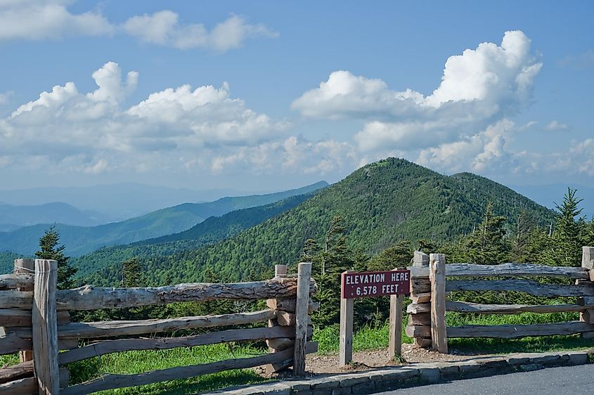 View from Mt Mitchell State Park in Western North Carolina.