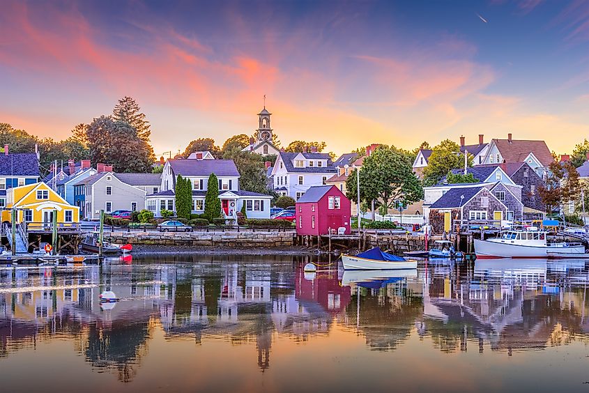 Portsmouth, New Hampshire, boats in the harbor.