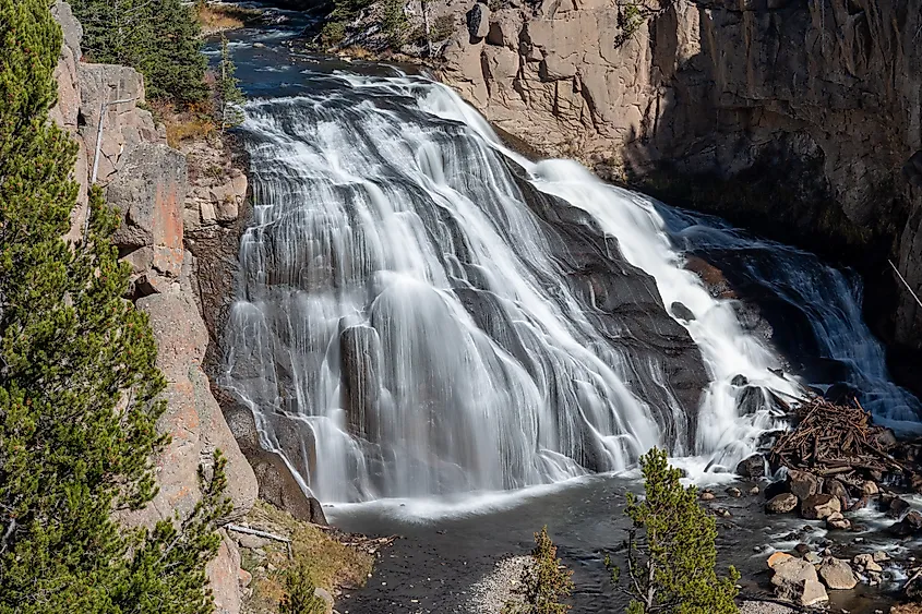 Gibbon falls in Yellowstone National Park. 