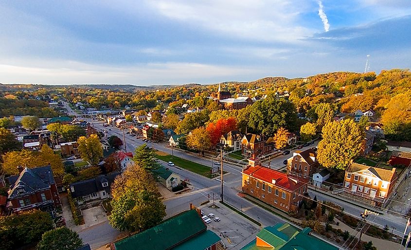 Fall colors in Hermann, Missouri