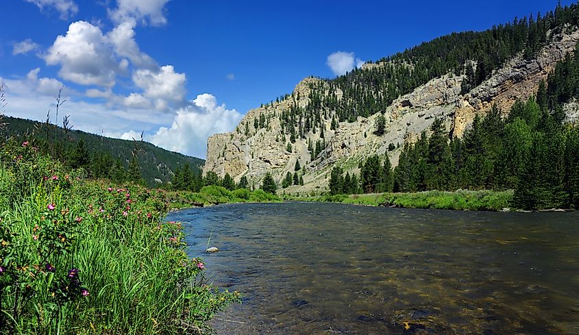 Gallatin River, in the Gallatin Valley, Montana.