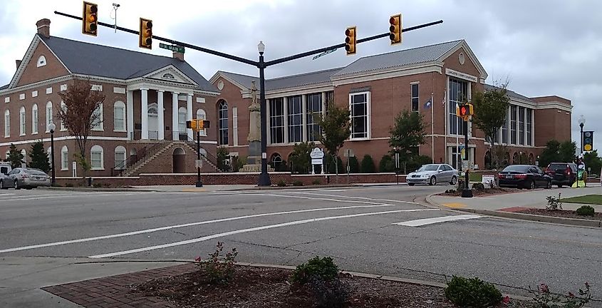 Lancaster County Courthouse in Lancaster, South Carolina.