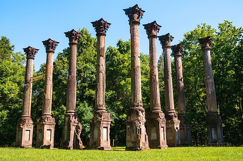 Windsor ruins in Port Gibson, Mississippi.