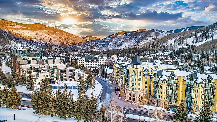 Aerial view of Vail, Colorado