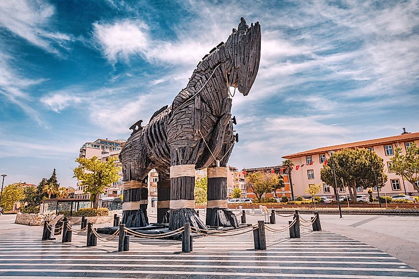 Large wooden Trojan Horse statue overlooking Canakkale, Turkey (Editorial credit: frantic00 / Shutterstock.com)