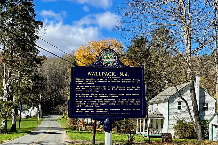 An information sign in the town of Walpack Center, New Jersey.