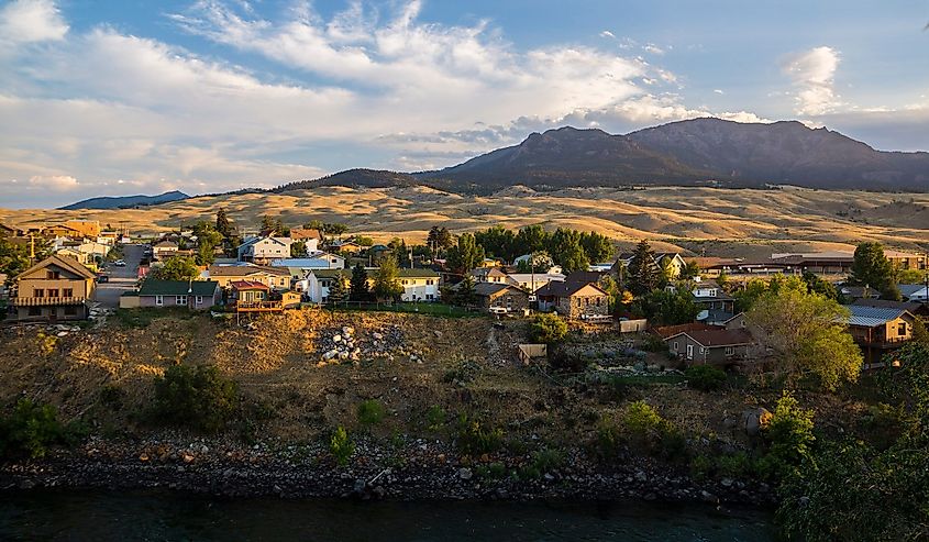 Homes in Gardiner, Montana.