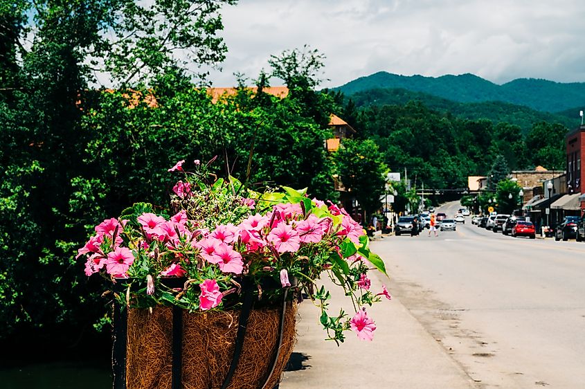 The town of Bryson City, North Carolina.
