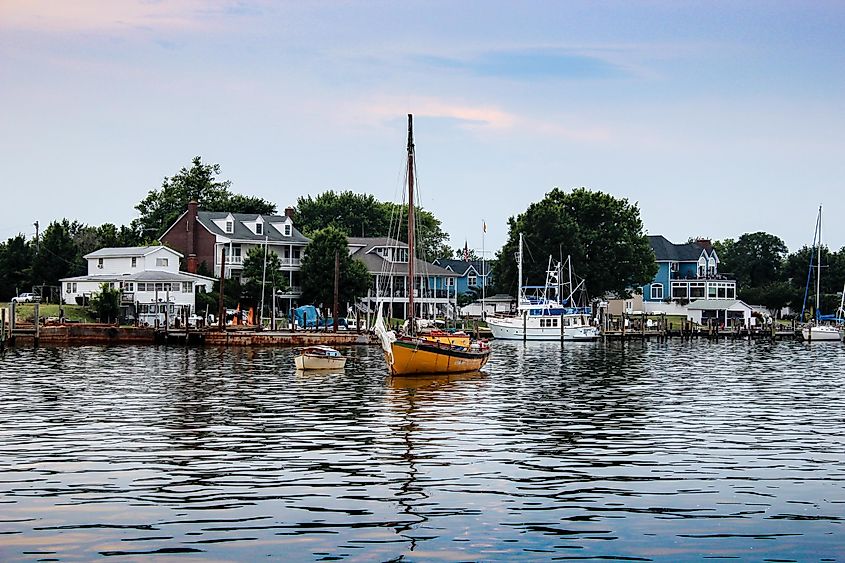 Vintage sailboat in Solomons Maryland