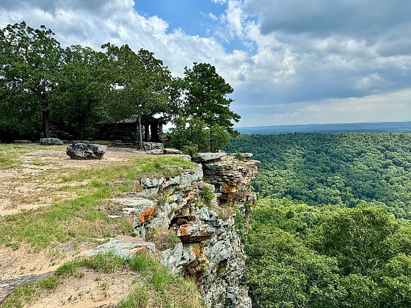 A scenic overlook at the Petit Jean State Park, Arkansas.