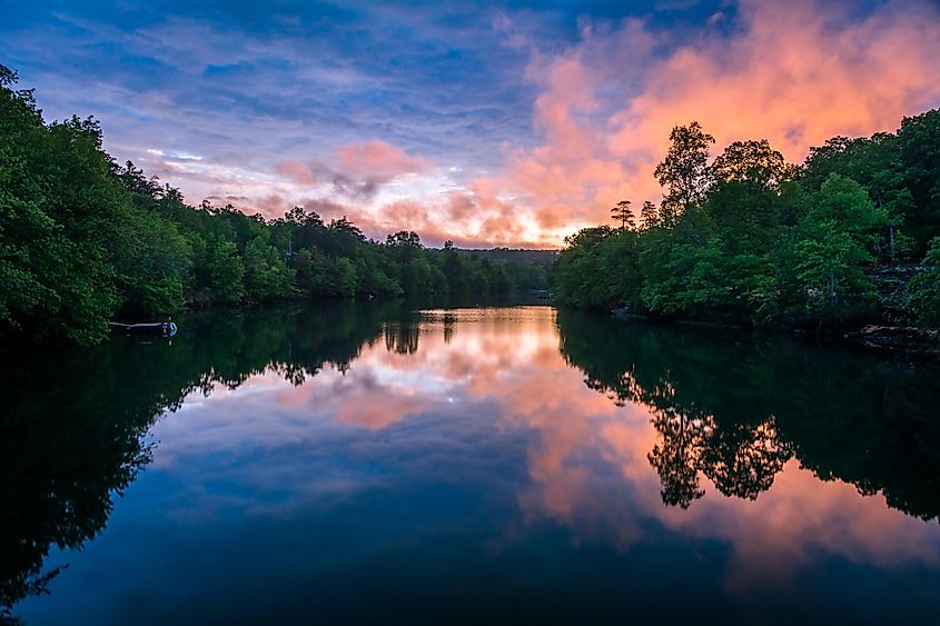 Lake Lahusage on the East Fork of the Little River on Lookout Mountain