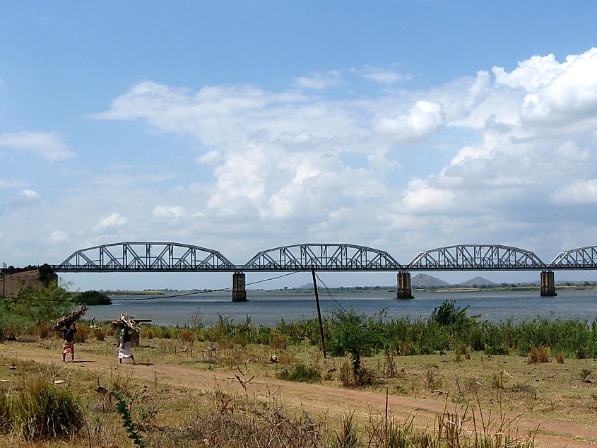  Dona Ana Bridge across the Zambezi River in Mozambique.