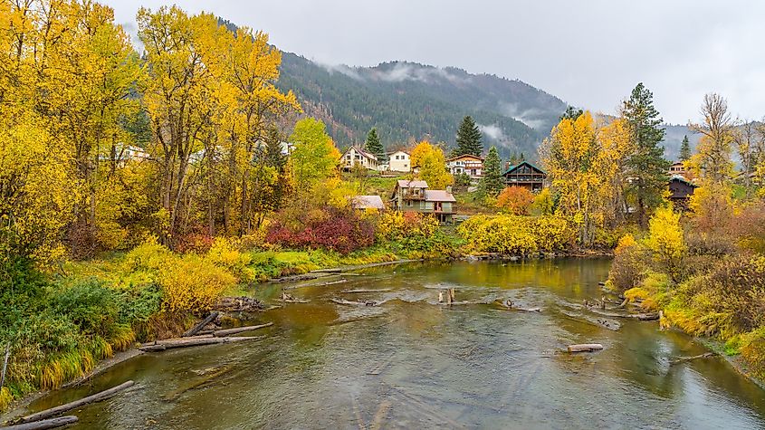 Beautiful Leavenworth, Washington, in fall.