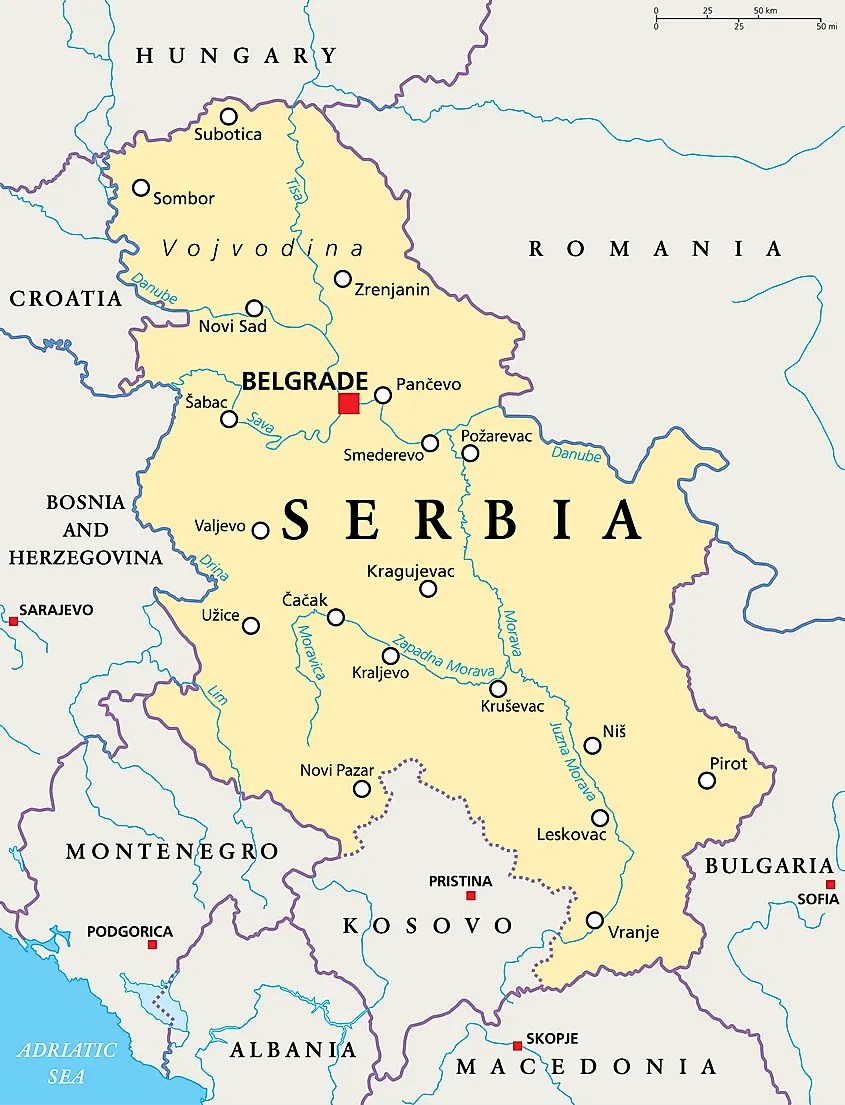 Serbia map