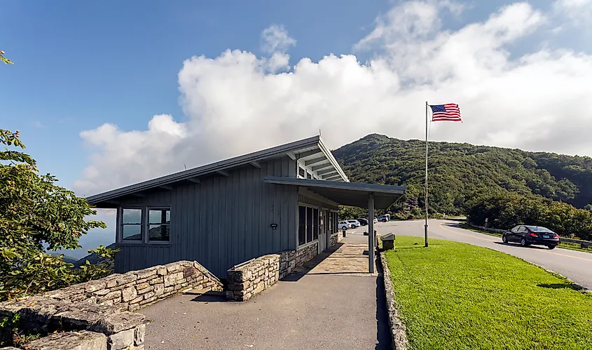 Craggy Gardens Visitors Center on the Blue Ridge Parkway in North Carolina.