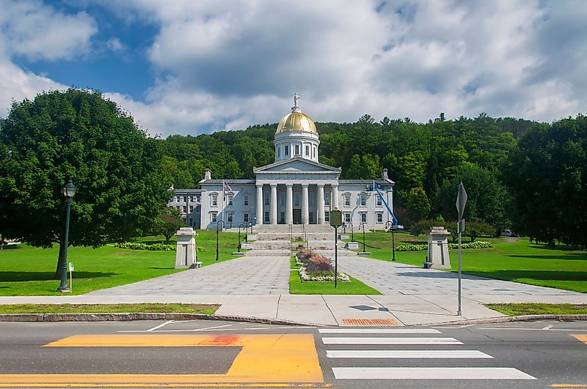 The Vermont State Capitol in Montpelier, Vermont.