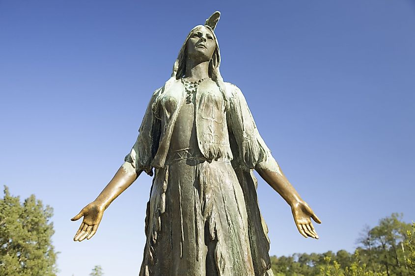 Pocahontas Statue by William Ordway Partridge erected in 1922.