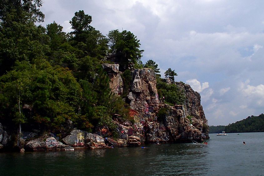 Acapulco Rock in Lake Martin on the Tallapoosa River in Alabama