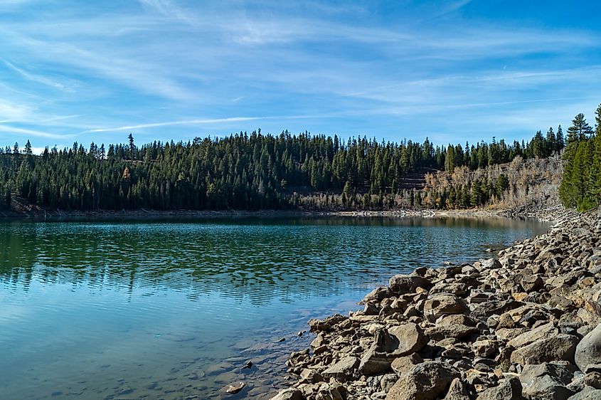 Crater Lake near Susanville, California in the Lassen National Forest