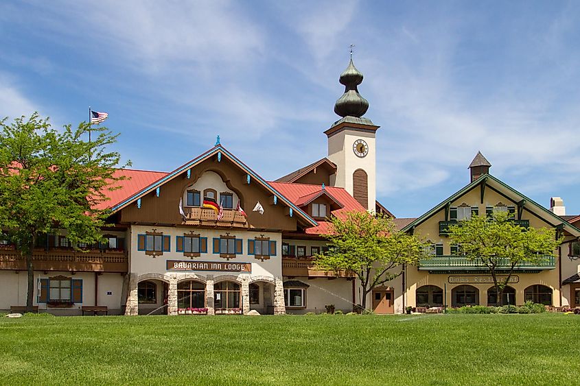 Exterior of the Bavarian Inn Lodge in Frankenmuth, Michigan