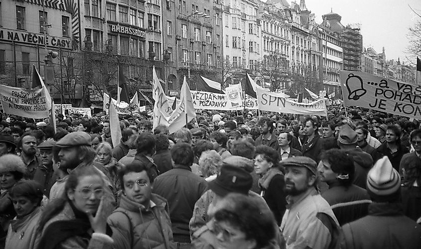 Velvet Revolution in Prague