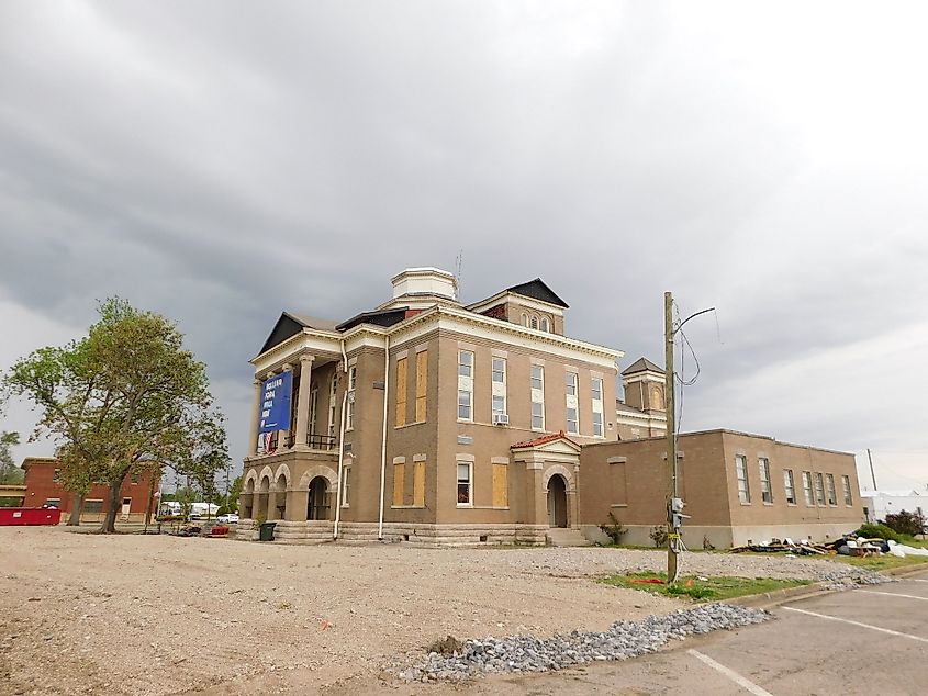 Sharkey County Courthouse in Rolling Fork, Mississippi.