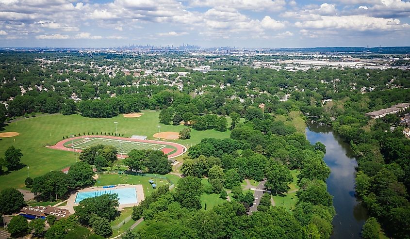 Aerial of Rahway, New Jersey