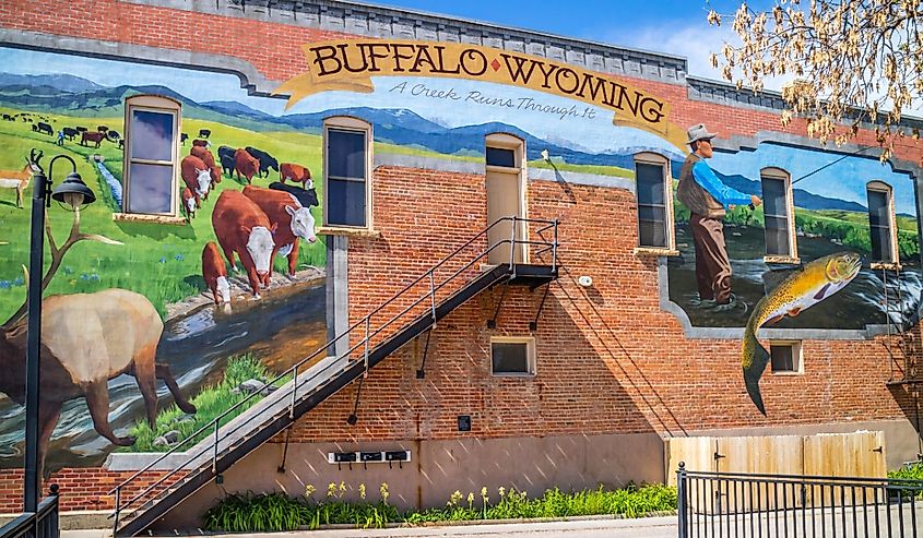 A welcoming sign in Buffalo, Wyoming. Image credit Cheri Alguire via Shutterstock.com