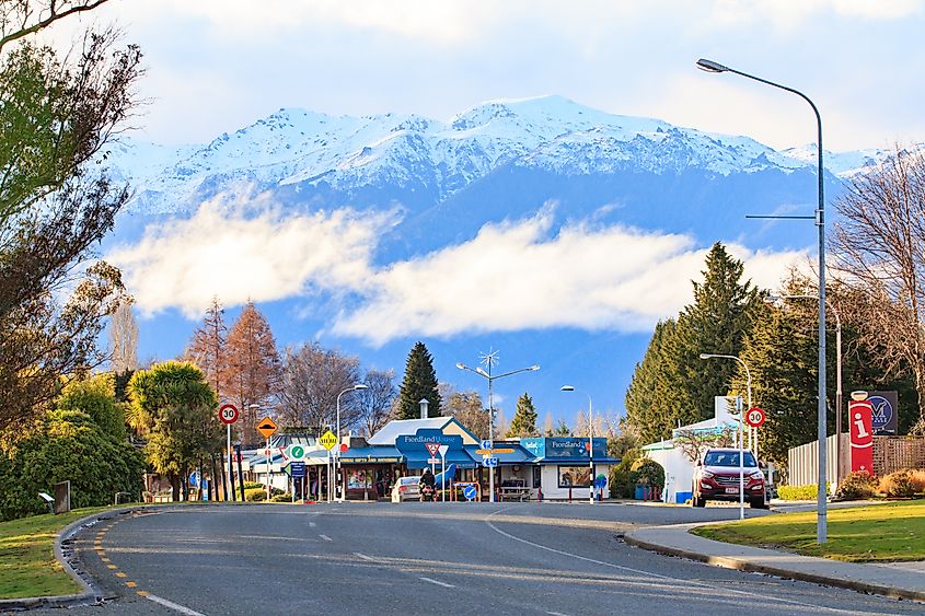 Gorgeous mountains forming the backdrop of Te Anau, New Zealand
