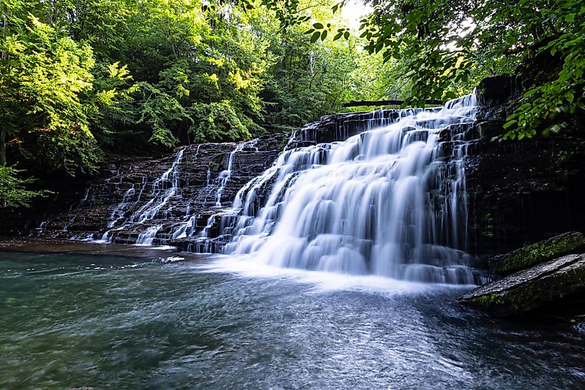 A long exposure of Rutledge Falls near Manchester, Tennessee.