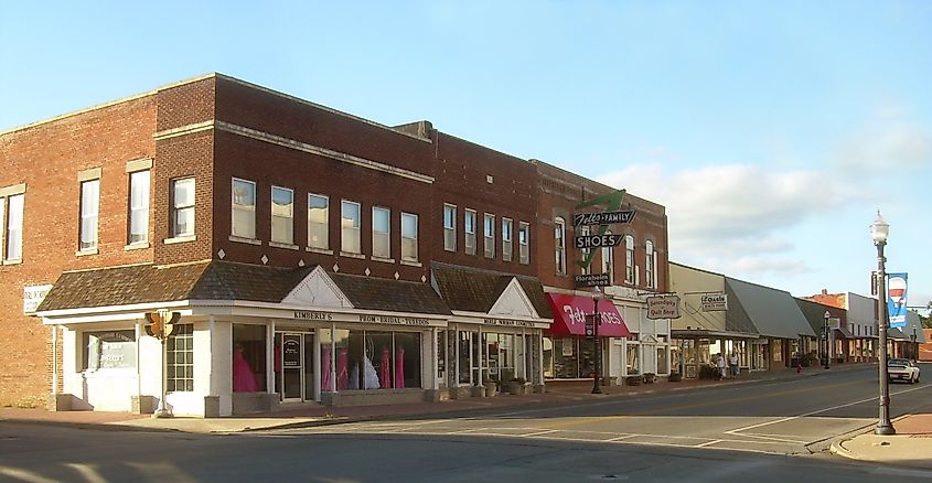 Downtown Tahlequah, Oklahoma.