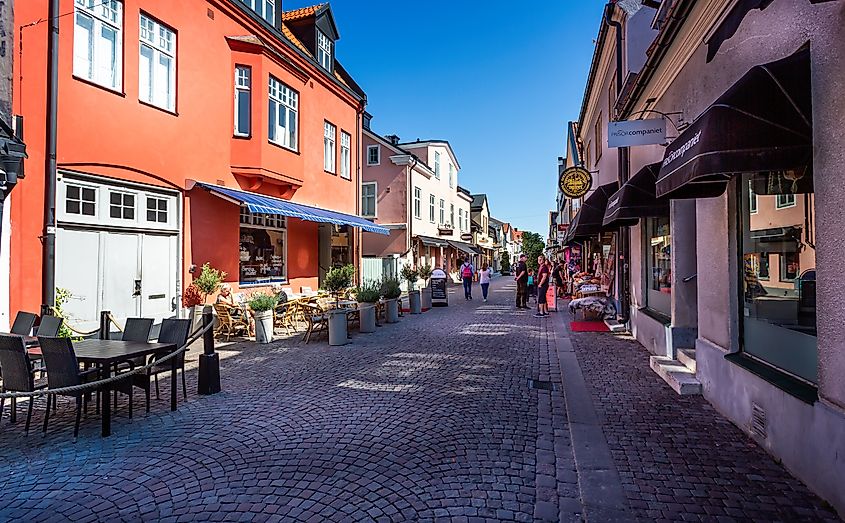 Adelsgatan in Visby, Sweden.