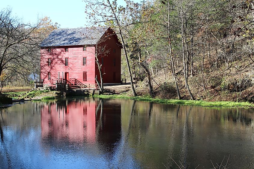 The historical Alley Mill near Eminence, Missouri.