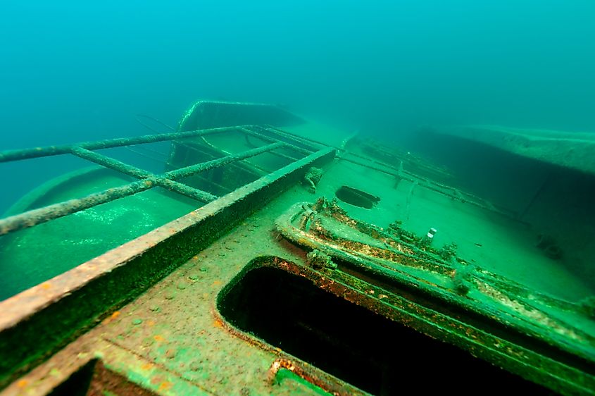 A Great Lakes shipwreck quarters found in Lake Superior