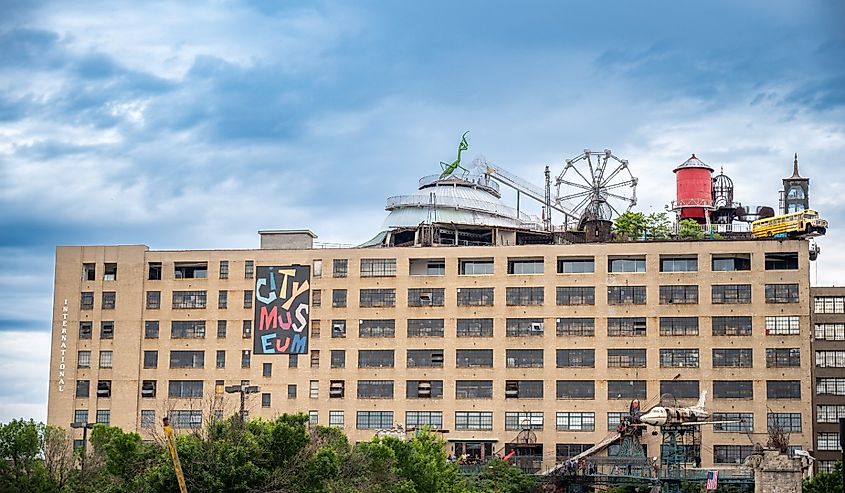 External view of The City Museum, St. Louis, Missouri.