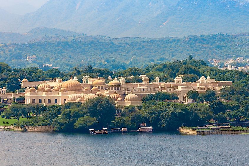 The Oberoi Udaivilas on the shores of Lake Pichola.