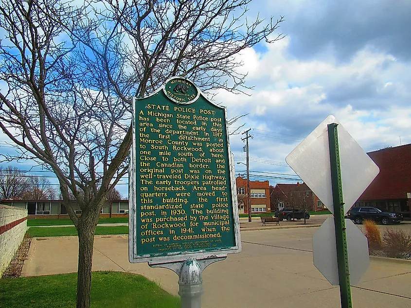 State Police Post Informational Designation (Rockwood, MI)