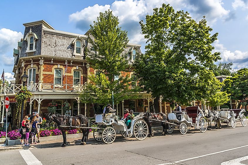 View of Niagara-on-the-Lake - Canadian town located in Southern Ontario where Niagara River meets Lake Ontario