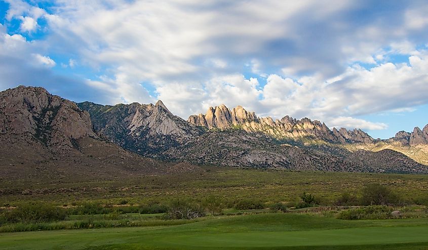 View of the Organ Mountains from White Sands Missile Range