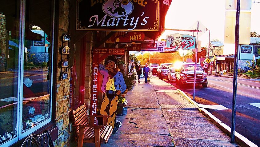 On the square in Mountain View, Arkansas