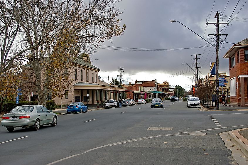 Lorne Street in Junee, New South Wales.