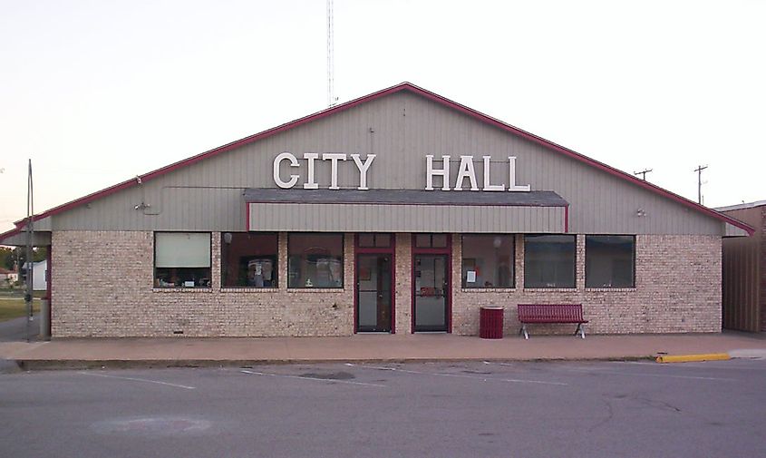 City Hall in Cache, Oklahoma.
