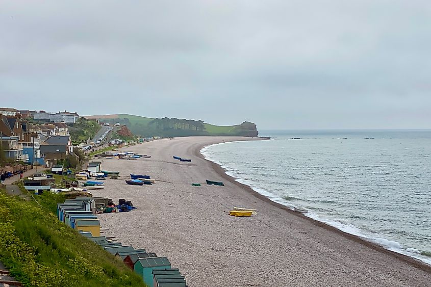Budleigh Salterton boasts one of the most unique beaches in England. Image credit Bryan Dearsley