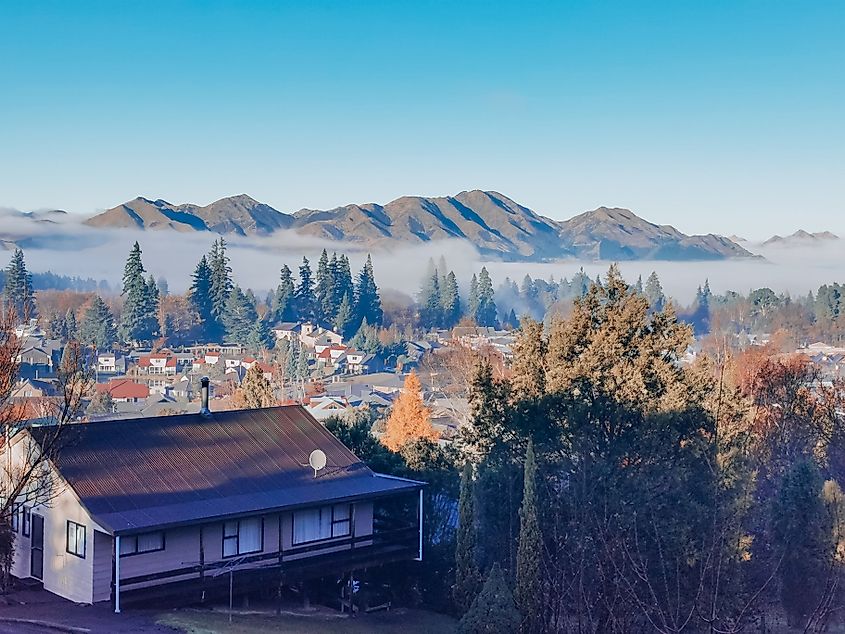 Scenic view of Hanmer Springs, New Zealand.