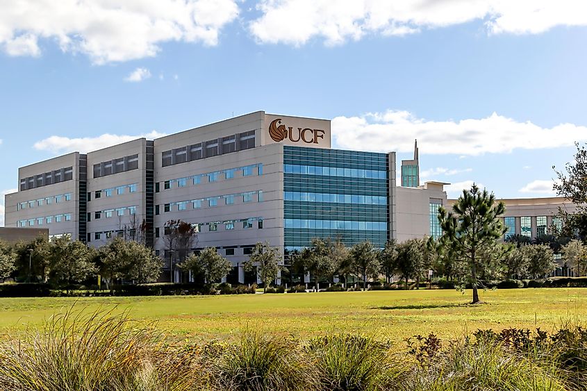 UCF College of Medicine in Orlando, Florida, USA, located on the University's Health Sciences Campus in the Lake Nona neighborhood of Orlando. Editorial credit: JHVEPhoto / Shutterstock.com
