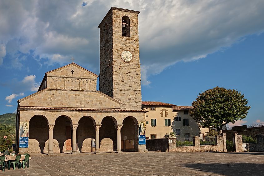 The ancient Church of San Pietro a Cascia in Reggello, Italy.