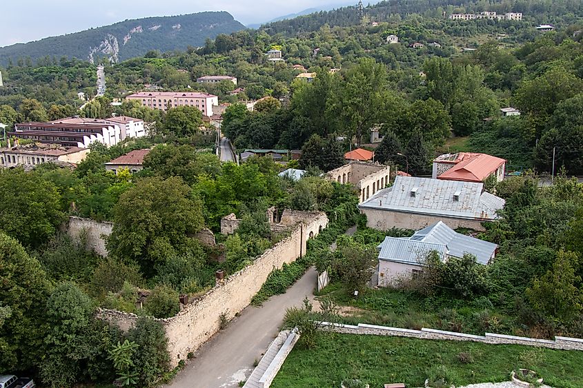 View of Shusha after the Karabakh war in Shusha, Azerbaijan.