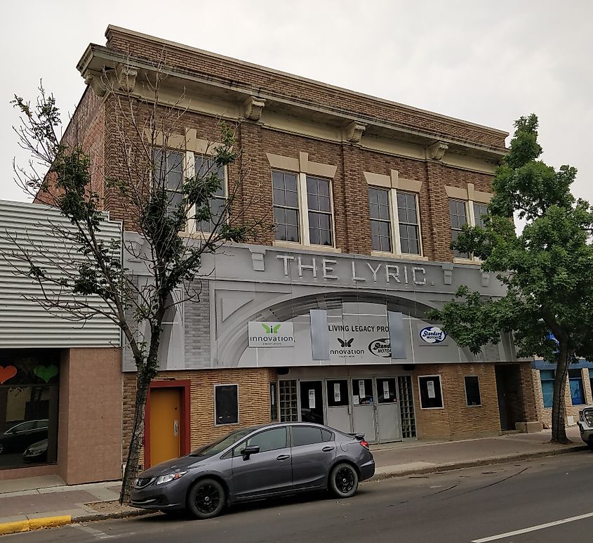 The Lyric Theatre, downtown Swift Current, Saskatchewan. Oldest building of its type in the province.